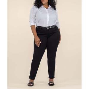 Kut from the Kloth Reese High Rise Ankle Straight, Plus Size 16W16W / Black